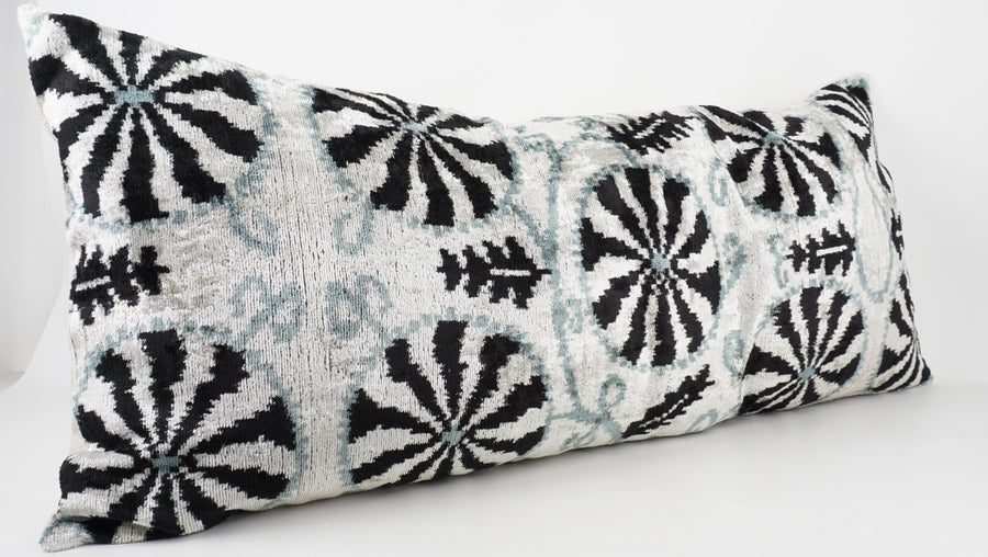 HANDMADE  IKAT SILK/VELVET PILLOWCASE