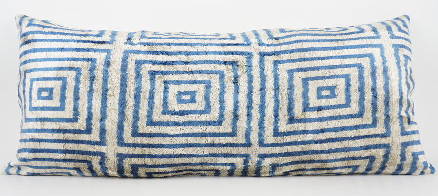 HANDMADE  IKAT SILK/VELVET PILLOWCASE