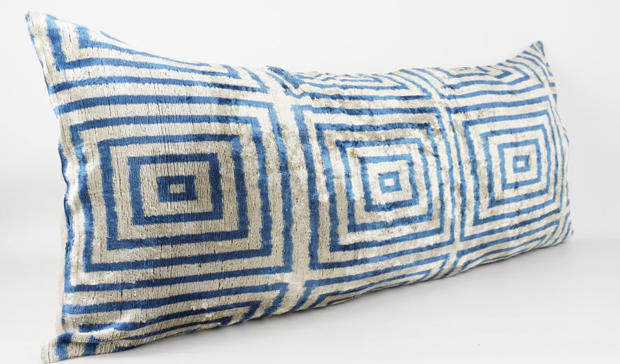 HANDMADE  IKAT SILK/VELVET PILLOWCASE
