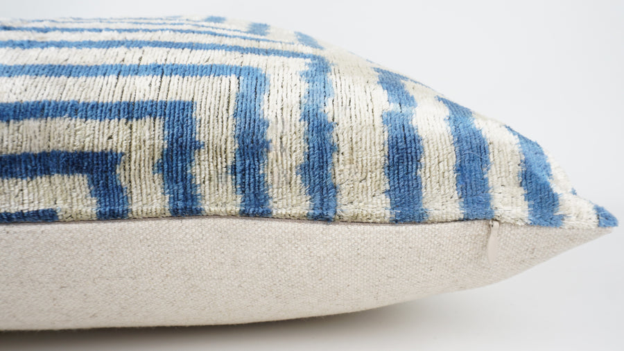 HANDMADE  IKAT SILK/VELVET PILLOWCASE