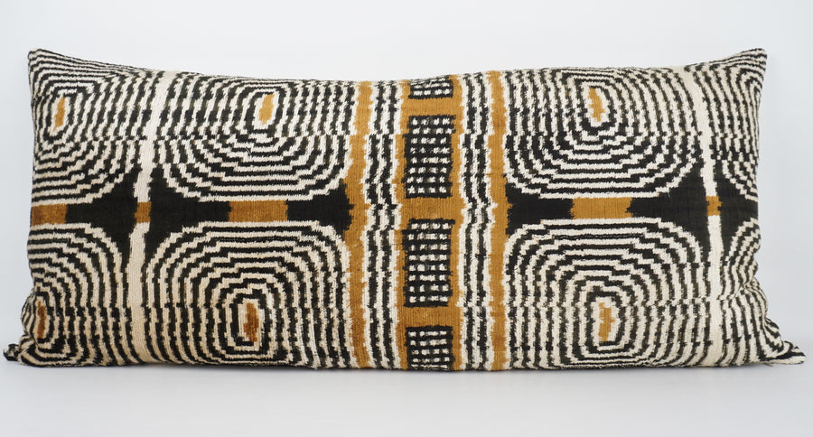HANDMADE  IKAT SILK/VELVET PILLOWCASE