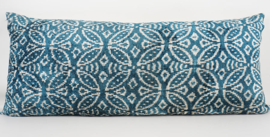 HANDMADE  IKAT SILK/VELVET PILLOWCASE
