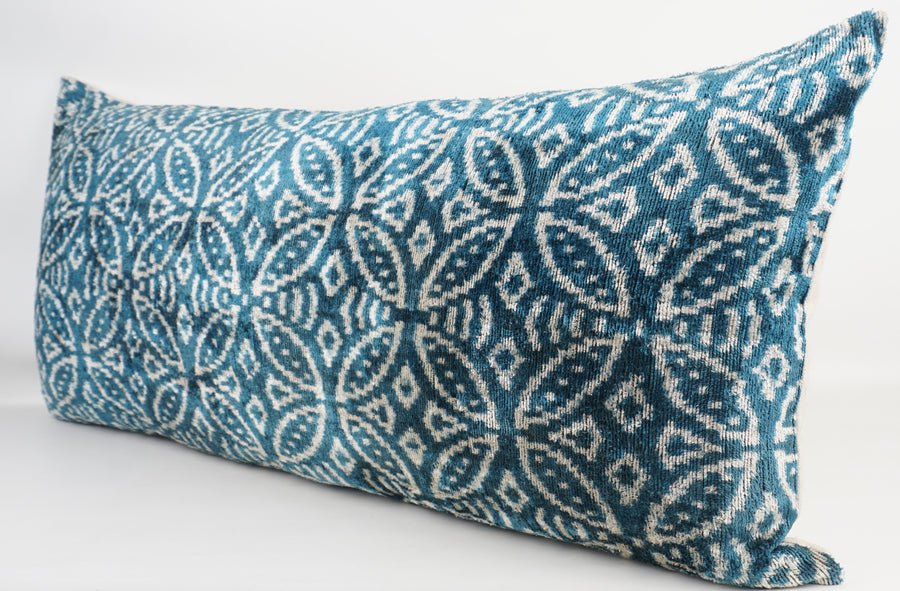 HANDMADE  IKAT SILK/VELVET PILLOWCASE