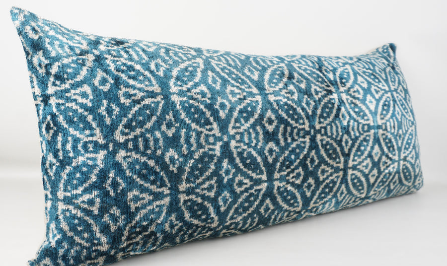 HANDMADE  IKAT SILK/VELVET PILLOWCASE