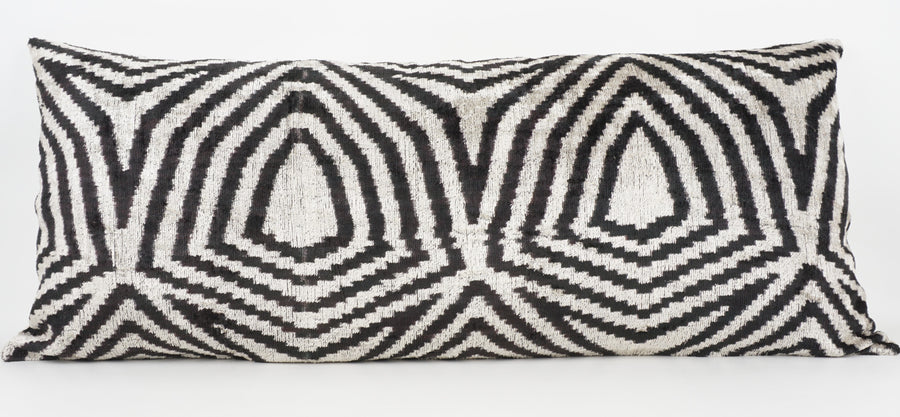 HANDMADE  IKAT SILK/VELVET PILLOWCASE
