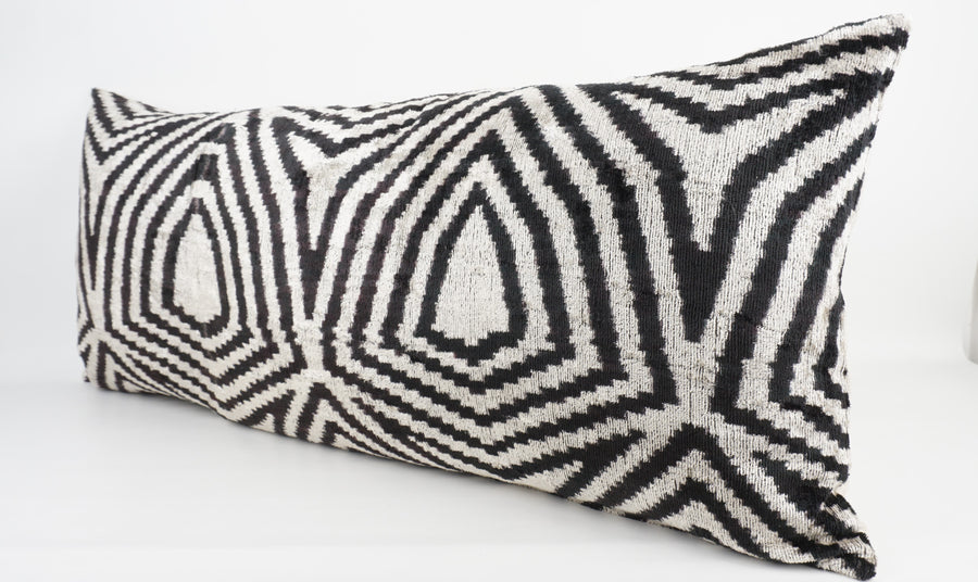HANDMADE  IKAT SILK/VELVET PILLOWCASE