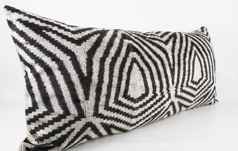 HANDMADE  IKAT SILK/VELVET PILLOWCASE
