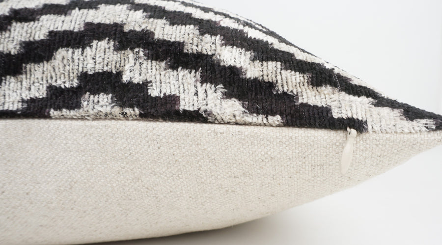 HANDMADE  IKAT SILK/VELVET PILLOWCASE