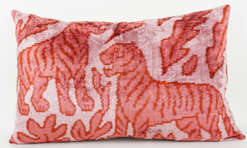 HANDMADE- IKAT SILK/VELVET PILLOWCASE