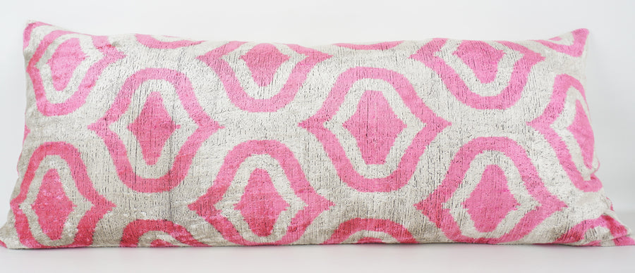 HANDMADE  IKAT SILK/VELVET PILLOWCASE