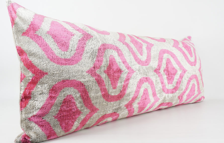 HANDMADE  IKAT SILK/VELVET PILLOWCASE