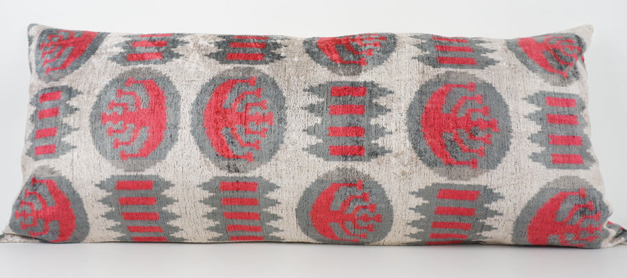 HANDMADE  IKAT SILK/VELVET PILLOWCASE