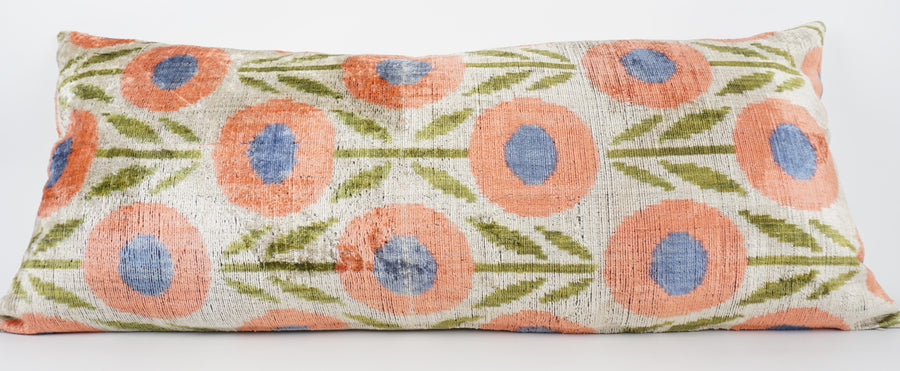 HANDMADE  IKAT SILK/VELVET PILLOWCASE