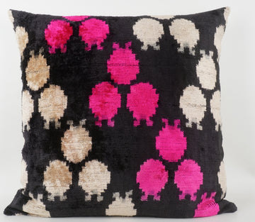 HANDMADE- IKAT SILK/VELVET PILLOWCASE