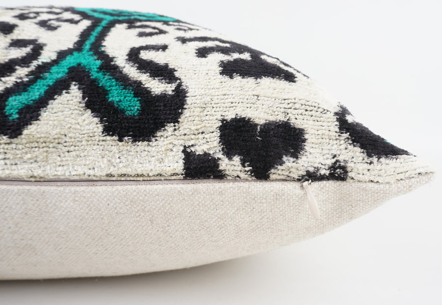 HANDMADE- IKAT SILK/VELVET PILLOWCASE