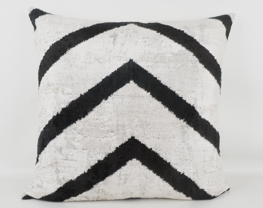 HANDMADE- IKAT SILK/VELVET PILLOWCASE