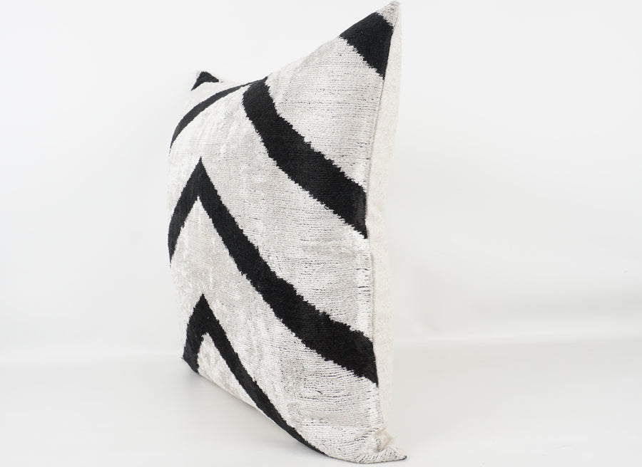 HANDMADE- IKAT SILK/VELVET PILLOWCASE