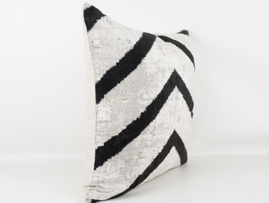 HANDMADE- IKAT SILK/VELVET PILLOWCASE