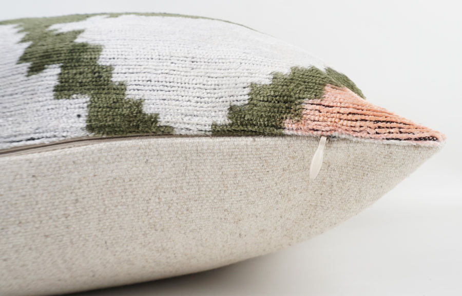HANDMADE- IKAT SILK/VELVET PILLOWCASE