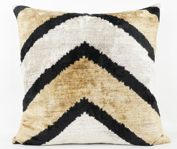 HANDMADE- IKAT SILK/VELVET PILLOWCASE