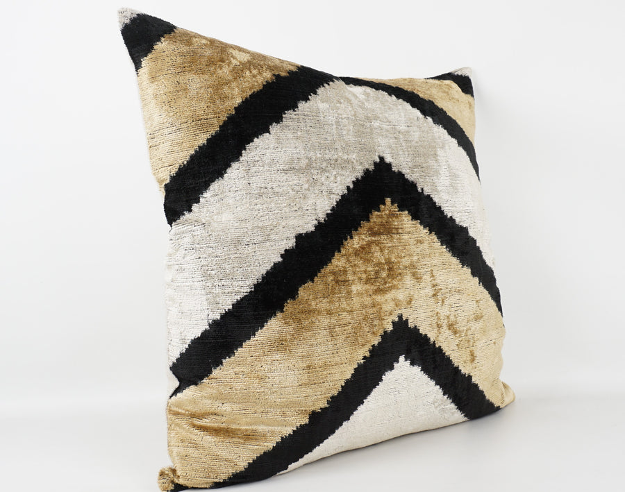 HANDMADE- IKAT SILK/VELVET PILLOWCASE