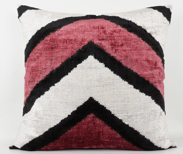 HANDMADE- IKAT SILK/VELVET PILLOWCASE