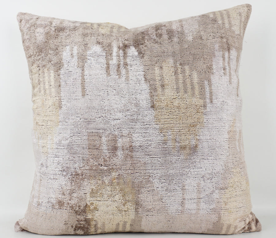 HANDMADE- IKAT SILK/VELVET PILLOWCASE
