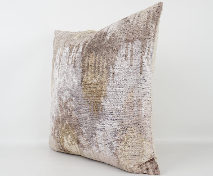 HANDMADE- IKAT SILK/VELVET PILLOWCASE