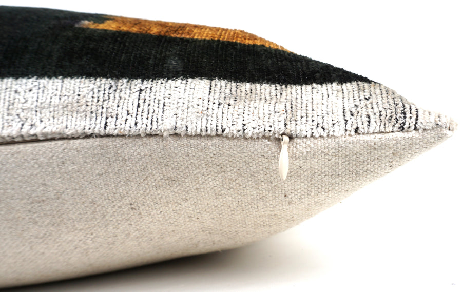 HANDMADE  IKAT SILK/VELVET PILLOWCASE