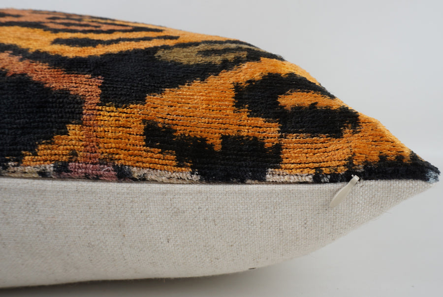 HANDMADE- IKAT SILK/VELVET PILLOWCASE