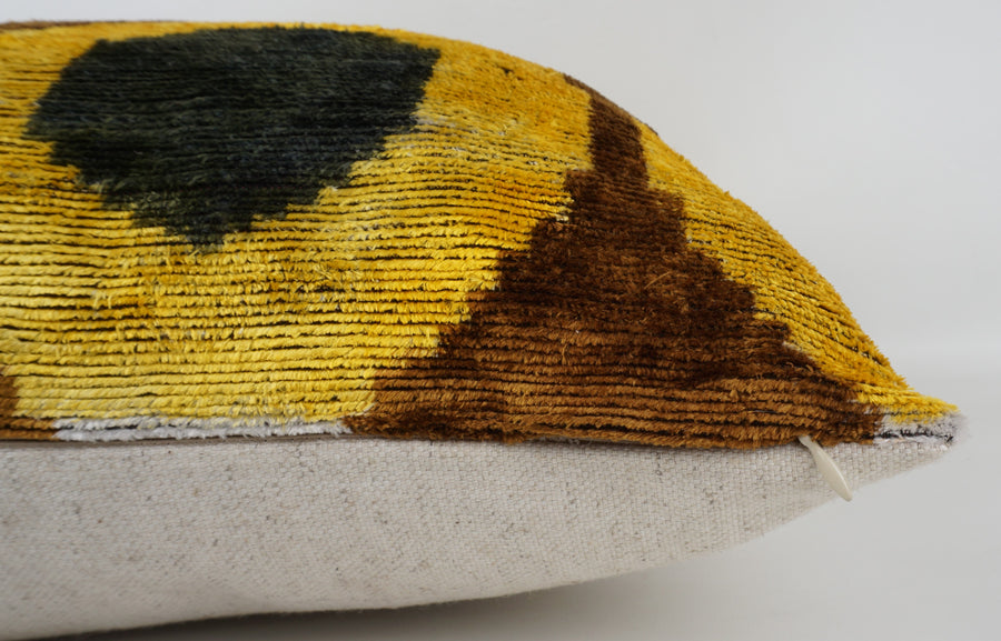 HANDMADE- IKAT SILK/VELVET PILLOWCASE