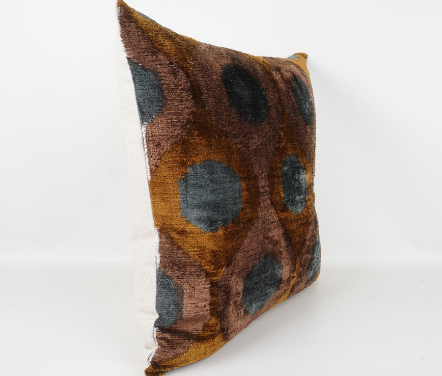 HANDMADE- IKAT SILK/VELVET PILLOWCASE