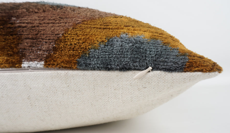 HANDMADE- IKAT SILK/VELVET PILLOWCASE