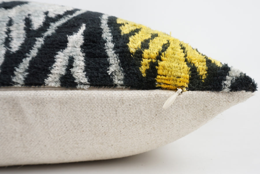 HANDMADE- IKAT SILK/VELVET PILLOWCASE