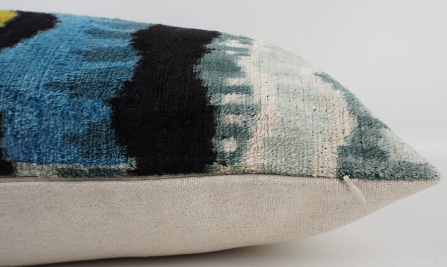 HANDMADE- IKAT SILK/VELVET PILLOWCASE