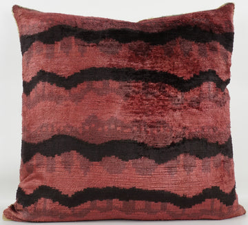 HANDMADE- IKAT SILK/VELVET PILLOWCASE