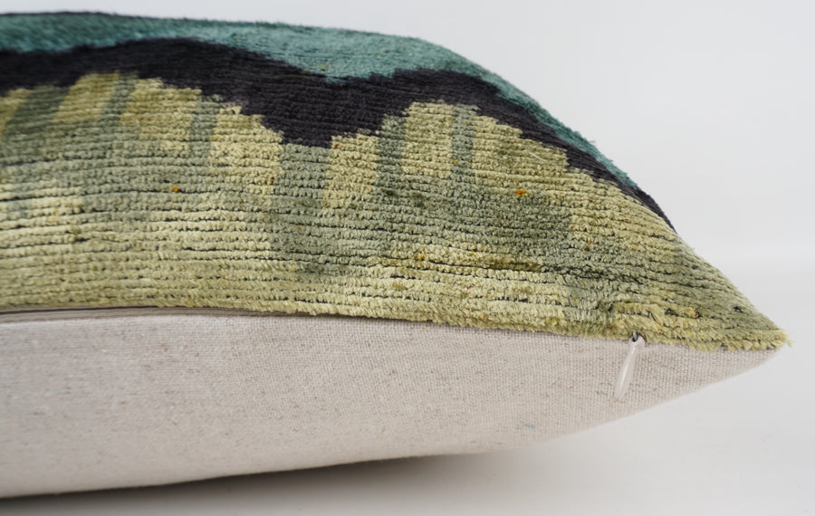 HANDMADE- IKAT SILK/VELVET PILLOWCASE