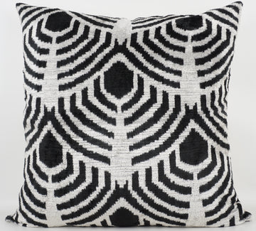 HANDMADE  IKAT SILK/VELVET PILLOWCASE