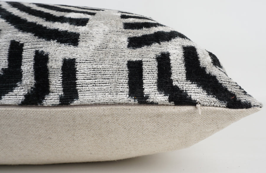 HANDMADE  IKAT SILK/VELVET PILLOWCASE
