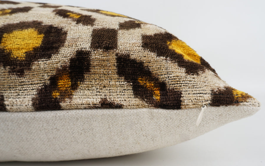 HANDMADE- IKAT SILK/VELVET PILLOWCASE