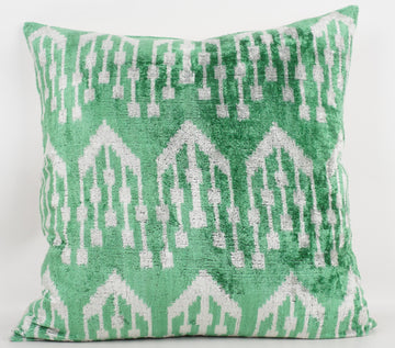 HANDMADE- IKAT SILK/VELVET PILLOWCASE