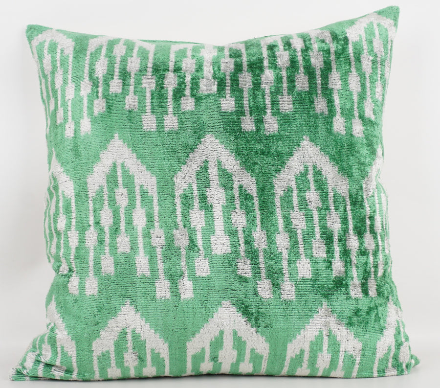 HANDMADE- IKAT SILK/VELVET PILLOWCASE