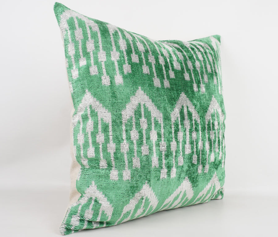 HANDMADE- IKAT SILK/VELVET PILLOWCASE