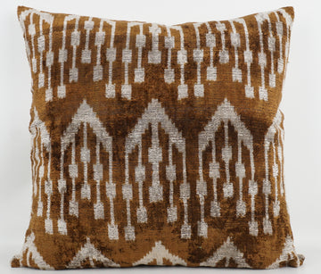 HANDMADE- IKAT SILK/VELVET PILLOWCASE