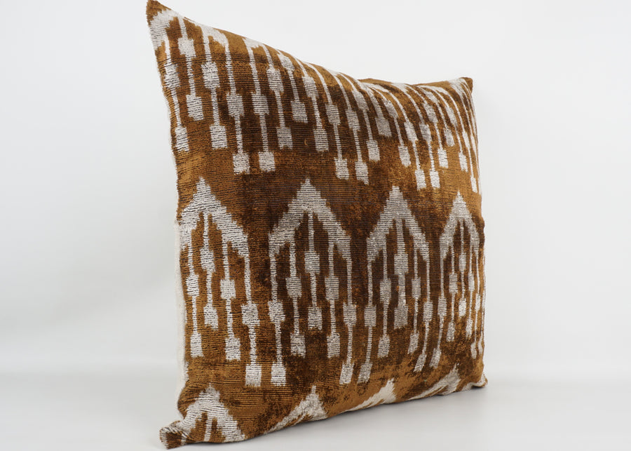 HANDMADE- IKAT SILK/VELVET PILLOWCASE