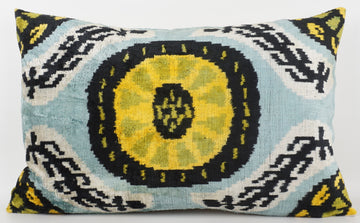 HANDMADE- IKAT SILK/VELVET PILLOWCASE