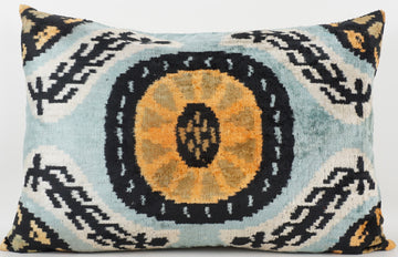 HANDMADE- IKAT SILK/VELVET PILLOWCASE