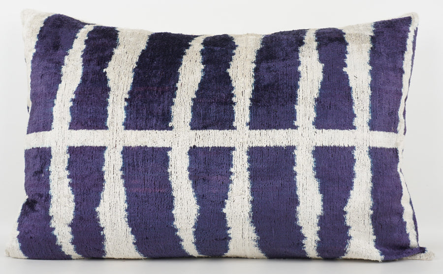 HANDMADE- IKAT SILK/VELVET PILLOWCASE