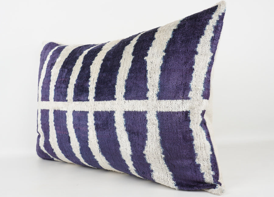 HANDMADE- IKAT SILK/VELVET PILLOWCASE
