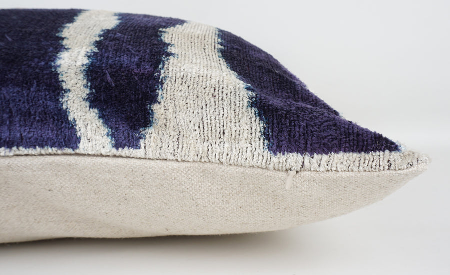 HANDMADE- IKAT SILK/VELVET PILLOWCASE